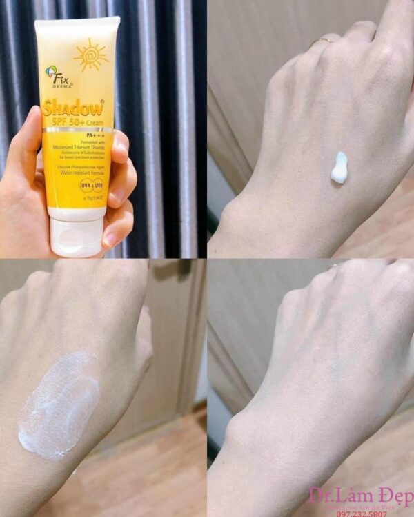 kem chống nắng fixderma shadow spf 50 review